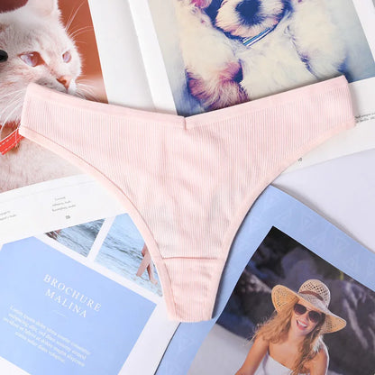 Sexy Ladies Cotton Mesh Transparent Panties Thongs String lingerie Fashion Low-Rise Women Underwear Seamless Briefs 1pcs yq01