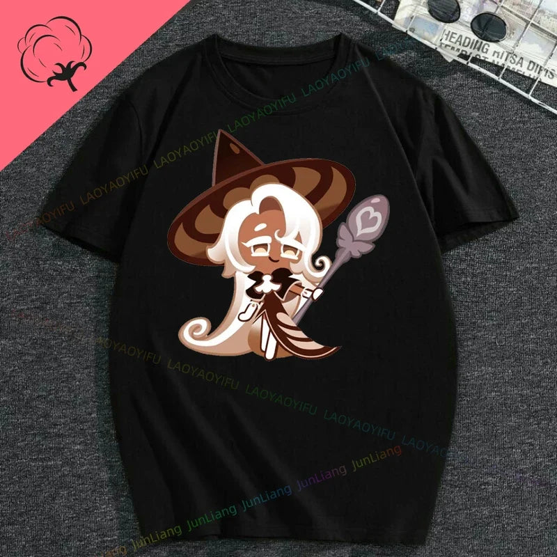 White Lily Cookie! Run Kingdom Vintage Harajuku Streetwear Top Y2k Clothes for Women Woman Clothing T-shirts Goth Women's