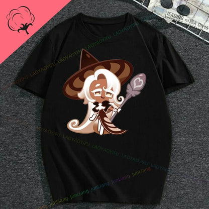 White Lily Cookie! Run Kingdom Vintage Harajuku Streetwear Top Y2k Clothes for Women Woman Clothing T-shirts Goth Women's