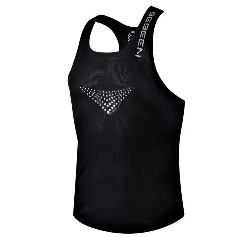 Mens Vest Mesh Breathable Quick Dry Outdoor Sports Sleeveless Top Lightweight Slim Fit Tank Top Men'S Fashion 2024 Summer New
