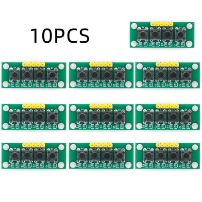 1~10PCS 1x4 4-Button Independent Keypad Module DIY Kit for Arduino Raspberry Pi STM32 Electronics Projects STEM