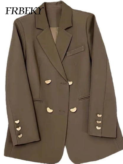 Outerwears Women's Blazers Spring Autumn New Casual Wind Suit Jacket Ms. French Texture Fashion Small Suit Jacket Woman Clothing