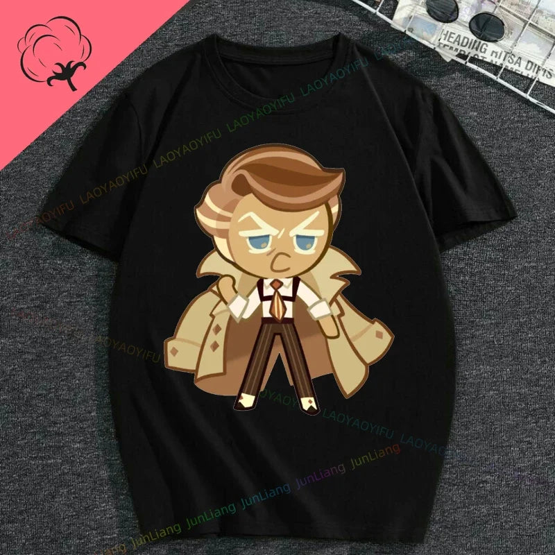 White Lily Cookie! Run Kingdom Vintage Harajuku Streetwear Top Y2k Clothes for Women Woman Clothing T-shirts Goth Women's