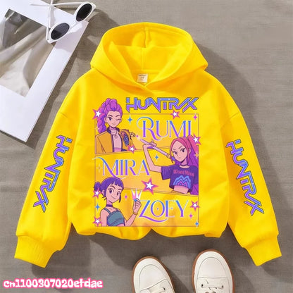 Kpop Demon Hunters Anime Hoodie Woman Clothing Saja Boys Cosplay Cartoon Graphic Sweatshirts Y2k Daily Casual Hooded Pullovers