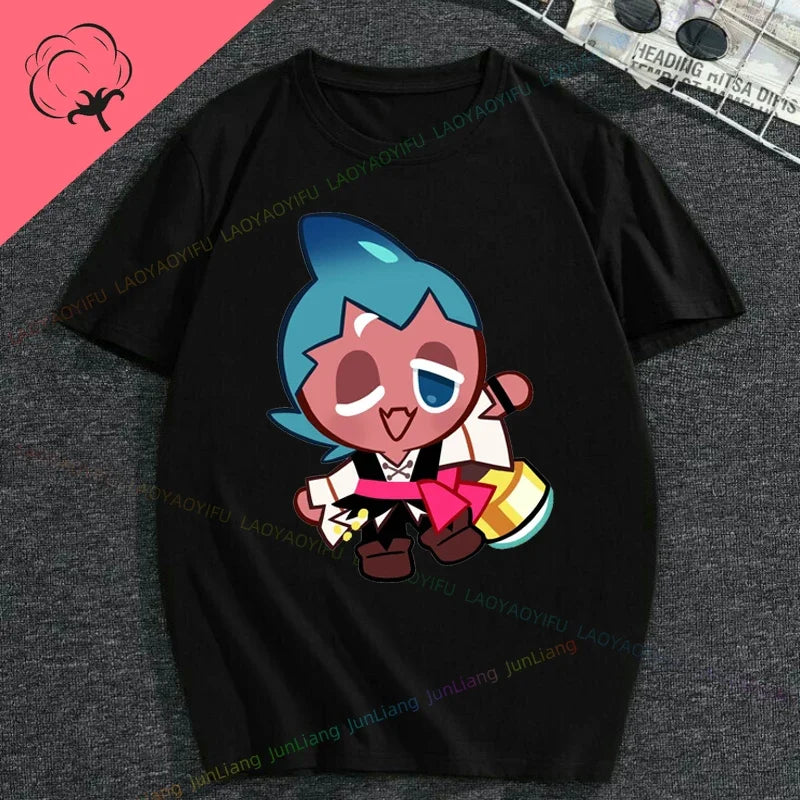 White Lily Cookie! Run Kingdom Vintage Harajuku Streetwear Top Y2k Clothes for Women Woman Clothing T-shirts Goth Women's