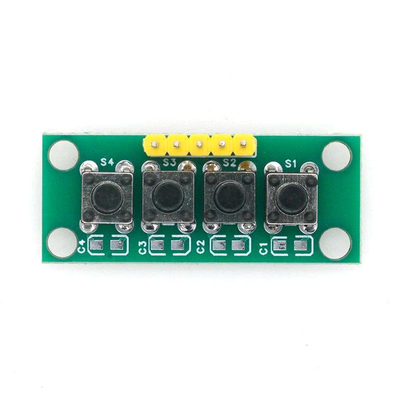 1~10PCS 1x4 4-Button Independent Keypad Module DIY Kit for Arduino Raspberry Pi STM32 Electronics Projects STEM