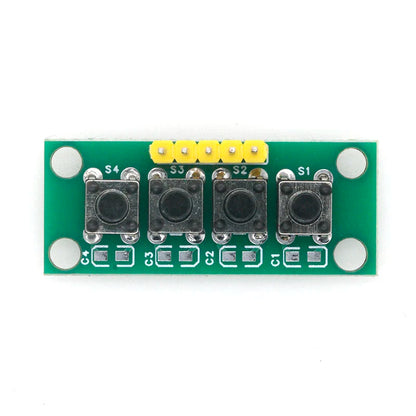 1~10PCS 1x4 4-Button Independent Keypad Module DIY Kit for Arduino Raspberry Pi STM32 Electronics Projects STEM