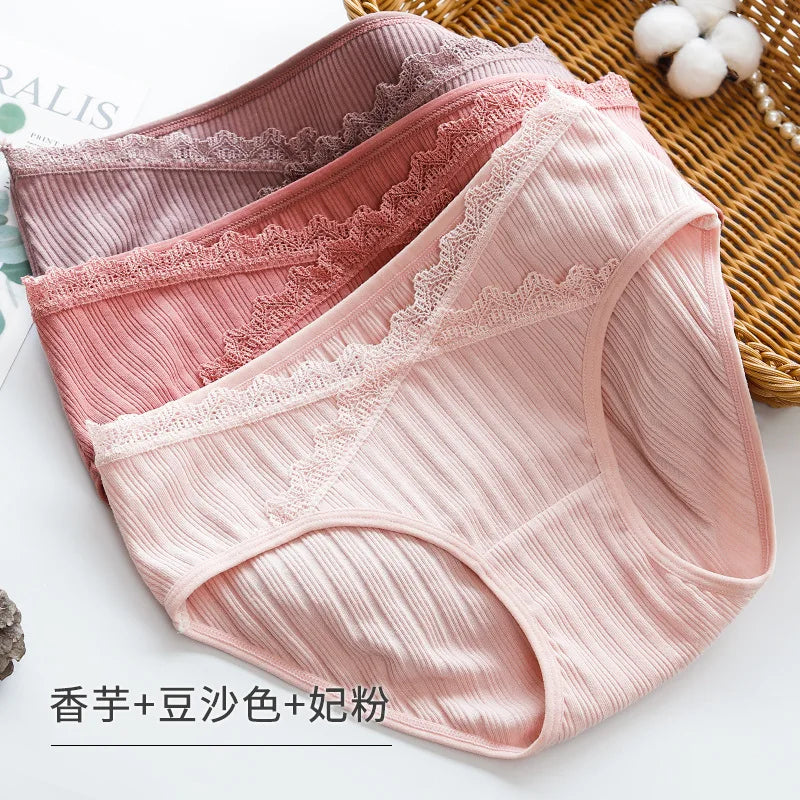 3PCS/Lot cotton Pregnancy Maternity Women Underwear Panties pregnant women clothes U-shaped low-Waist Briefs M L XL XXL K11